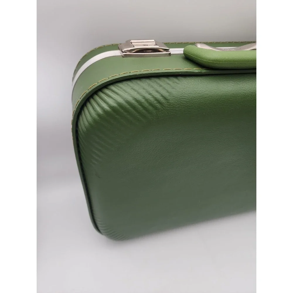 Vintage Trojan Hard Shell Weekender Luggage Suitcase Avocado Green 16